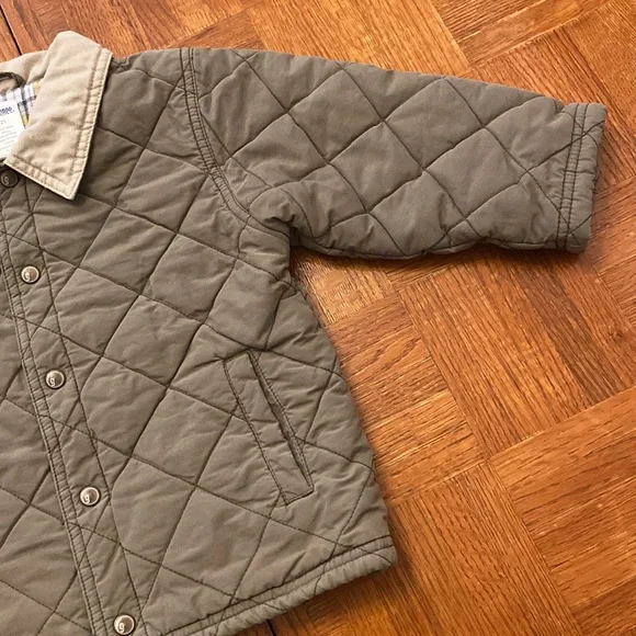 Gymboree Quilted Puffer Jacket in Olive and Beige - Picture 4 of 15